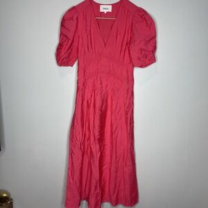 Ba&sh Linda Midi Dress in Jelly Pink‎ Sz 0